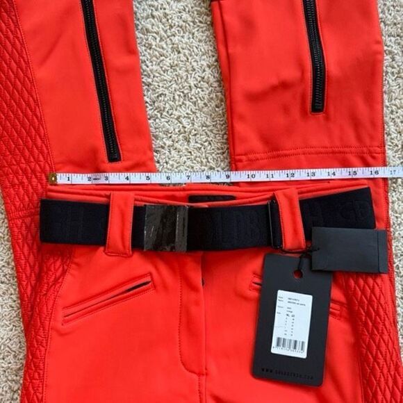 GOLDBERGH pippa Brooke belted quilted flared ski pants Orange US 10 NWT - Picture 4 of 7